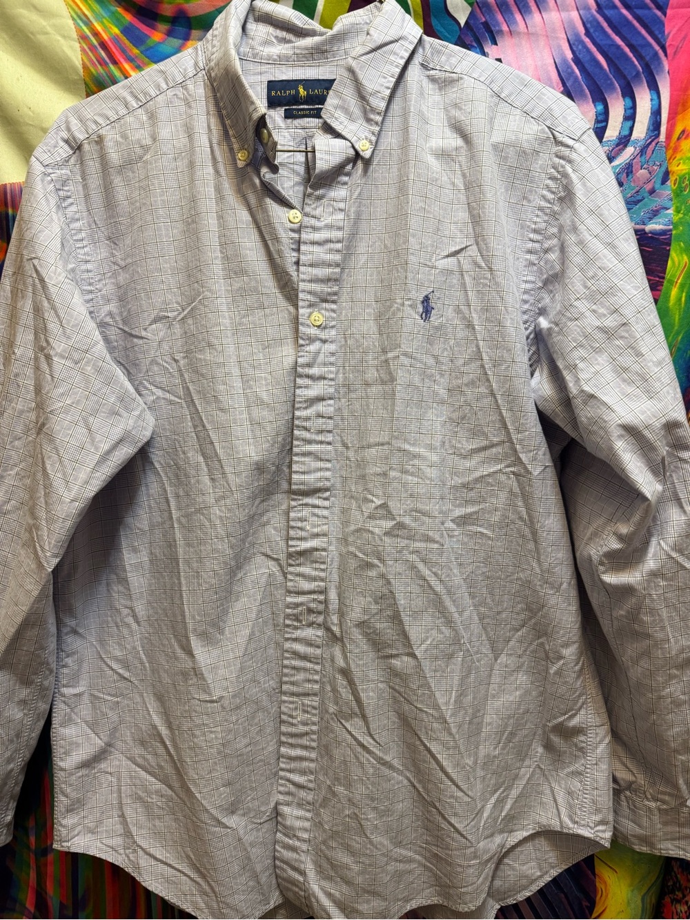 Ralph Lauren Light Blue Plaid Button-Down Shirt